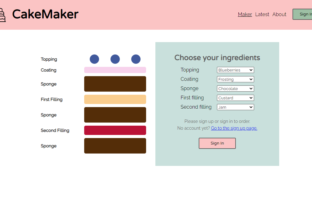 cake maker app